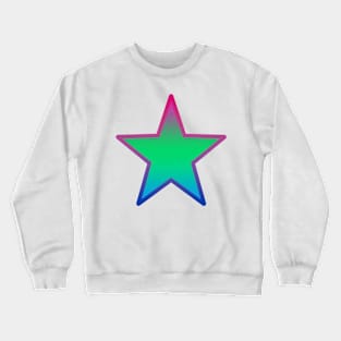 Bi+ Star (Poly Flag with Bi Flag outline) Crewneck Sweatshirt